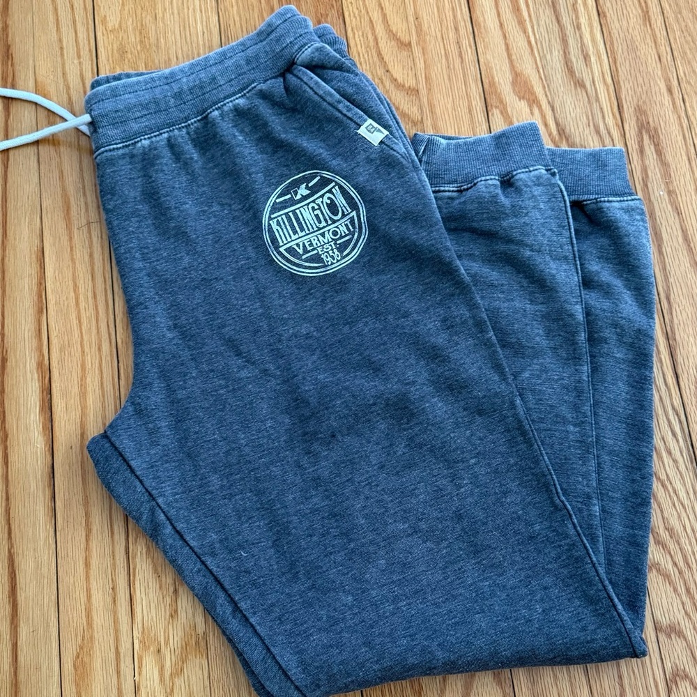 BLUE84 gray KILLINGTON resort gray logo sweat pants, L